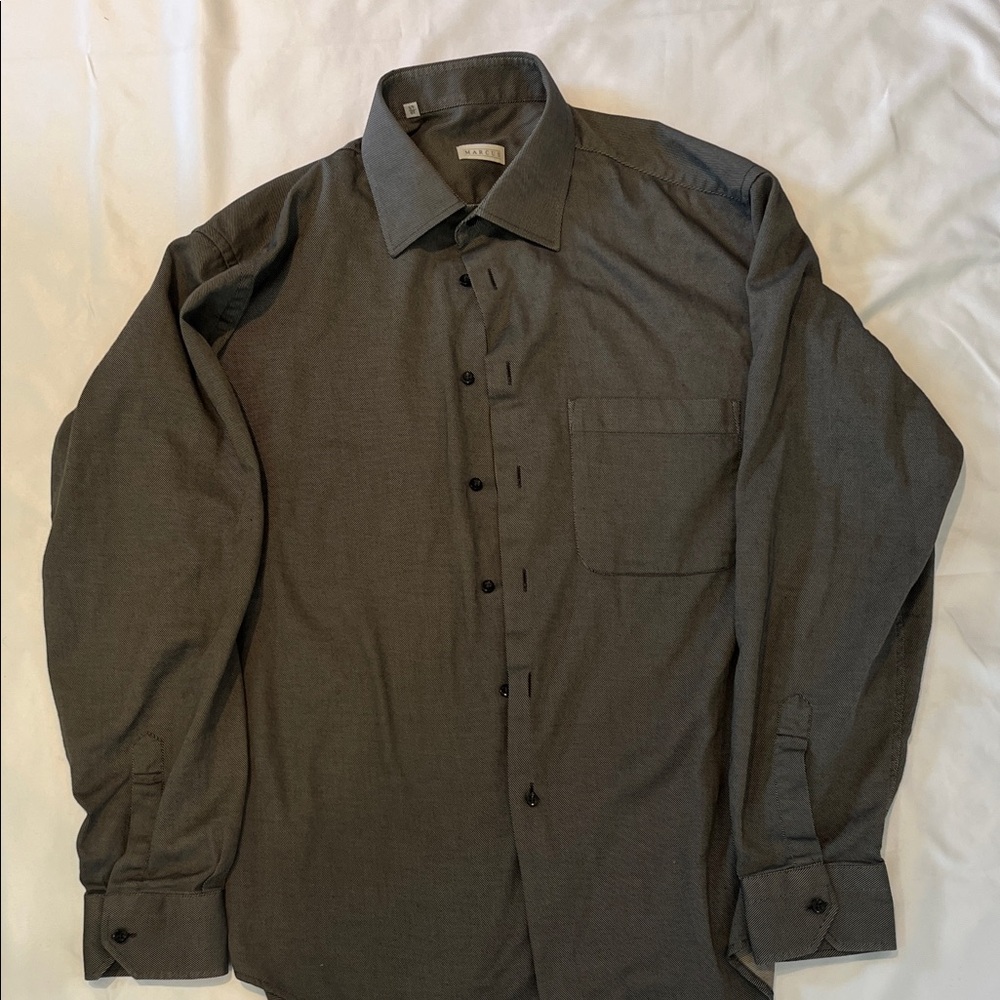 Neiman Marcus Dark Gray Dress Shirt